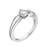 Dedicata a Venezia: Torcello solitaire ring in platinum with round brilliant-cut diamond. Available from 0.30 ct. Its curved setting perfectly embraces the diamond. The name comes from the Venetian island of Torcello. 343706 image 1