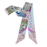 Bvlgari Alchemist shelley in fine light blue silk twill with a BVLGARI BVLGARI metal pendant. Made of 100% silk. 246511 image 1