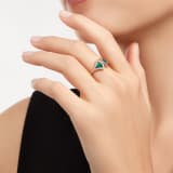 DIVAS' DREAM ring in 18 kt rose gold set with malachite elements and pavé diamonds AN859679 image 1