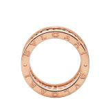 B.zero1 Ring aus 18 Karat Roségold, an der Spirale ausgefasst mit Diamant-Pavé. AN855553 image 2