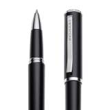 قلم بولغري من الراتنج الأسود مع تشطيبات من البالاديوم وشعار بولغري محفور على الغطاء المثمن الشكل 103725 image 3