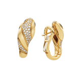 Orecchini Serpenti in oro giallo 18 kt con semi-pavé di diamanti e occhi in onice nera. 362636 image 3