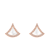 18Kピンクゴールド製ディーヴァ ドリーム スタッドイヤリング。マザー・オブ・パールのエレメントとパヴェダイヤモンドをあしらいました。 358899 image 1