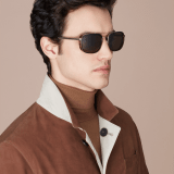 Bvlgari Bvlgari metal double bridge rectangular sunglasses. 904083 image 3