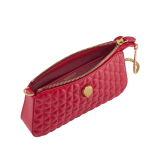 Serpenti Sugarloaf chain clutch in royal ruby Calla Matelassé calf leather with a quilted pattern, royal ruby nappa leather lining and a zipped closure. Captivating snakehead rivet in gold-plated brass. SSL-CHAINCLUTCH image 2