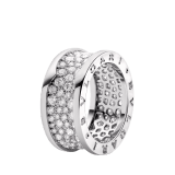 B.zero1 ring in 18 kt white gold, set with pavé diamonds on the spiral. AN855552 image 1