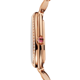 Serpenti Seduttori watch with 18 kt rose gold case set with diamonds, black lacquered dial and 18 kt rose gold bracelet. Water-resistant up to 30 meters. 103453 image 3