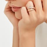Serpenti one-coil ring in 18 kt rose gold, set with pavé diamonds on the head. AN855318 image 1