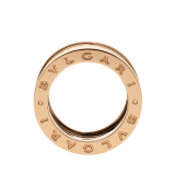 Anello B.zero1 Design Legend a quattro fasce in oro rosa 18 kt e ceramica nera AN858575 image 2