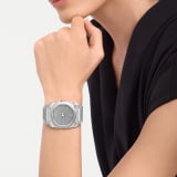 Octo Finissimo Automatic watch with satin-polished titanium case and bracelet, extra-thin mechanical manufacture movement, automatic winding, small seconds and opaline titanium dial. Water-resistant up to 30 metres. 104351 image 1