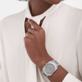 Octo Finissimo Automatic watch with satin-polished titanium case and bracelet, extra-thin mechanical manufacture movement, automatic winding, small seconds and opaline titanium dial. Water-resistant up to 30 metres. 104351 image 1