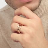 B.zero1 three-band ring in 18 kt rose gold. B-zero1-3-bands-AN852405 image 5