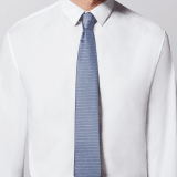 Light Blue Snake Colour pattern seven-fold tie in fine jacquard silk. ColorSnake image 3
