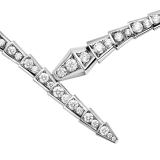 Serpenti Viper 18 kt white gold necklace set with pavé diamonds CL859329 image 2