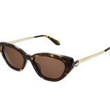 Serpenti Forever 橢圓形金屬太陽眼鏡，飾以琺瑯蛇頭元素。 904438 image 1