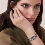 BULGARI BULGARI bracelet in pink spinel fabric with iconic sterling silver décor. BRACLT-FORTUNAUa image 1