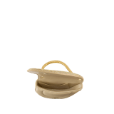 Serpenti Cuoricino mini top handle bag with gold Neige Pavé Crystals applied on a suede base and bright Travertino nappa leather lining. Captivating snake body-shaped top handle in gold-plated brass embellished with engraved scales; press-button closure. 295410 image 3