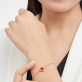 BVLGARI BVLGARI bracelet in 18 kt rose gold set with carnelian and mother-of-pearl round inserts. BR858008 image 1
