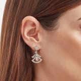 Divas' Dream 18 kt white gold openwork earrings set with two pear-shaped diamonds (1.40 ct), two round brilliant-cut diamonds (0.30 ct) and pavé diamonds (1.18 ct) 358221 image 4