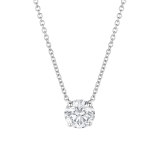 라운드 브릴리언트 컷 다이아몬드가 셋팅된 로마 아모르 화이트 골드 펜던트. 0.30 캐럿부터 출시. 358875 image 1