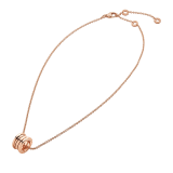 Collana B.zero1 con catena e piccolo pendente tondo in oro rosa 18 kt. 335924 image 2
