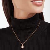BVLGARI BVLGARI 18 kt rose gold pendant necklace set with mother-of-pearl centre, customisable with engraving on the back 358376 image 4