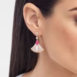 DIVAS' DREAM earrings in 18 kt rose gold set with pear-shaped rubellites, mother-of-pearl elements and pavé diamonds 360699 image 1