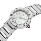 BVLGARI BVLGARI watch in stainless steel case and bracelet, stainless steel bezel engraved with double logo and mother-of-pearl dial 103695 image 2