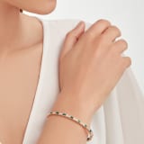 Serpenti Viper 18 kt rose gold thin bangle bracelet set with malachite elements BR859177 image 3