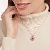 Fiorever 18 kt rose gold pendant necklace set with a central brilliant-cut ruby (0.35 ct) and pavé diamonds (0.31 ct) 358428 image 5