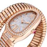 Serpenti Tubogas Infiniti single-spiral watch in 18 kt rose gold set with diamond and full pavé dial. Water-resistant up to 30 metres 103791 image 2