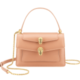 "Alexander Wang x Bvlgari" belt bag in smooth Caramel Topaz beige calf leather. New double Serpenti head closure in antique gold-plated brass with alluring red enamel eyes. 291171 image 1