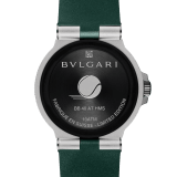 Bvlgari Aluminium Match Point Edition watch with mechanical manufacture movement, automatic winding, 40 mm aluminum case, dark green rubber bezel and bracelet, and white dial. Water-resistant up to 100 meters. Special Edition limited to 800 pieces. 103854 image 4