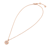 BVLGARI BVLGARI necklace with 18 kt rose gold chain and 18 rose gold pendant set with green jade and pavé diamonds 357256 image 3