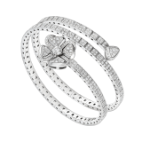 Bracciale Fiorever in oro bianco 18 kt con diamante centrale e pavé di diamanti. BR858205 image 1