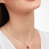 DIVAS' DREAM 18 kt rose gold necklace with 18 kt rose gold pendant set with one diamond and carnelian 350583 image 3