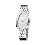 Serpenti Seduttori watch with stainless steel case, stainless steel bracelet and a white silver opaline dial. 103141 image 2