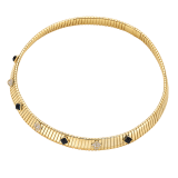 Bvlgari Tubogas 18 kt yellow gold necklace set with diamond pavé and black onyx studs CL860415 image 2
