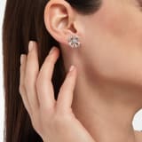 Fiorever 18 kt white gold earrings, set with two central diamonds and pavé diamonds. 354502 image 1