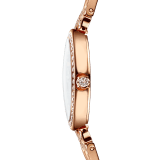 DIVAS' DREAM watch with 18 kt rose gold case and bracelet set with brilliant-cut diamonds, malachite dial and 12 diamond indexes. Water-resistant up to 30 metres 103521 image 3