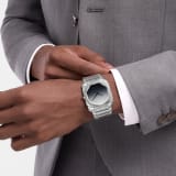 Octo Finissimo Lee Ufan Special Edition watch with mechanical manufacture ultra-thin movement, automatic winding, hand-filed titanium case and bracelet, stainless-steel sunray-polished bezel and mirror-effect dial. Water-resistant up to 30 metres. Limited Edition of 150 pieces 104132 image 1