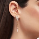Serpenti 18 kt rose gold earrings set with pavé diamonds on the head and tail, and black onyx eyes 359387 image 6