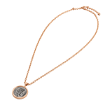Monete necklace with 18 kt rose gold chain and 18 kt rose gold pendant set with an antique coin 347707 image 2