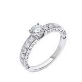 Dedicata a Venezia: 1503 platinum ring set with a round brilliant cut diamond and pavé diamonds 343211 image 2