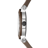 Bvlgari Aluminium GMT x Fender® watch with mechanical movement, automatic winding, GMT 24h function, 40 mm aluminium case, brown rubber bezel and bracelet, and brown and cream gradient dial. Limited Edition of 1.200 pieces 104117 image 3