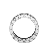 B.zero1 18 kt white gold ring set with pavé diamonds on the spiral AN860154 image 2