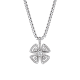Wandelbare Fiorever Halskette mit Anhänger aus 18 Karat Weißgold mit Diamanten im Brillantschliff (5,55 Karat) und Diamant-Pavé (0,41 Karat) 358351 image 1