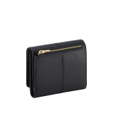 Divas' Dream compact wallet in star rose pink goat leather with crystal rose nappa leather interior. Refined signature press button closure in gold-plated brass. DIVA-SLIMCOMPACT image 3