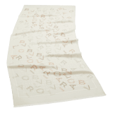 وشاح «ليتيري ماكسي دياغونال» من الصوف الحريري الفاخر بلون العقيق الأبيض. مصنوع من 60% من الحرير، 40% من الصوف. LETTEREMXDIAG image 1