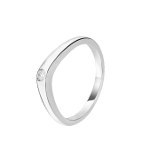 Fedi Platin-Ehering, mit einem Diamanten besetzt. AN856296 image 1